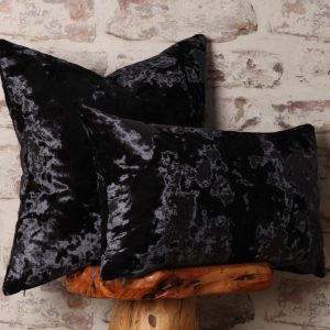 Dark Gray Crush Velvet Pillows